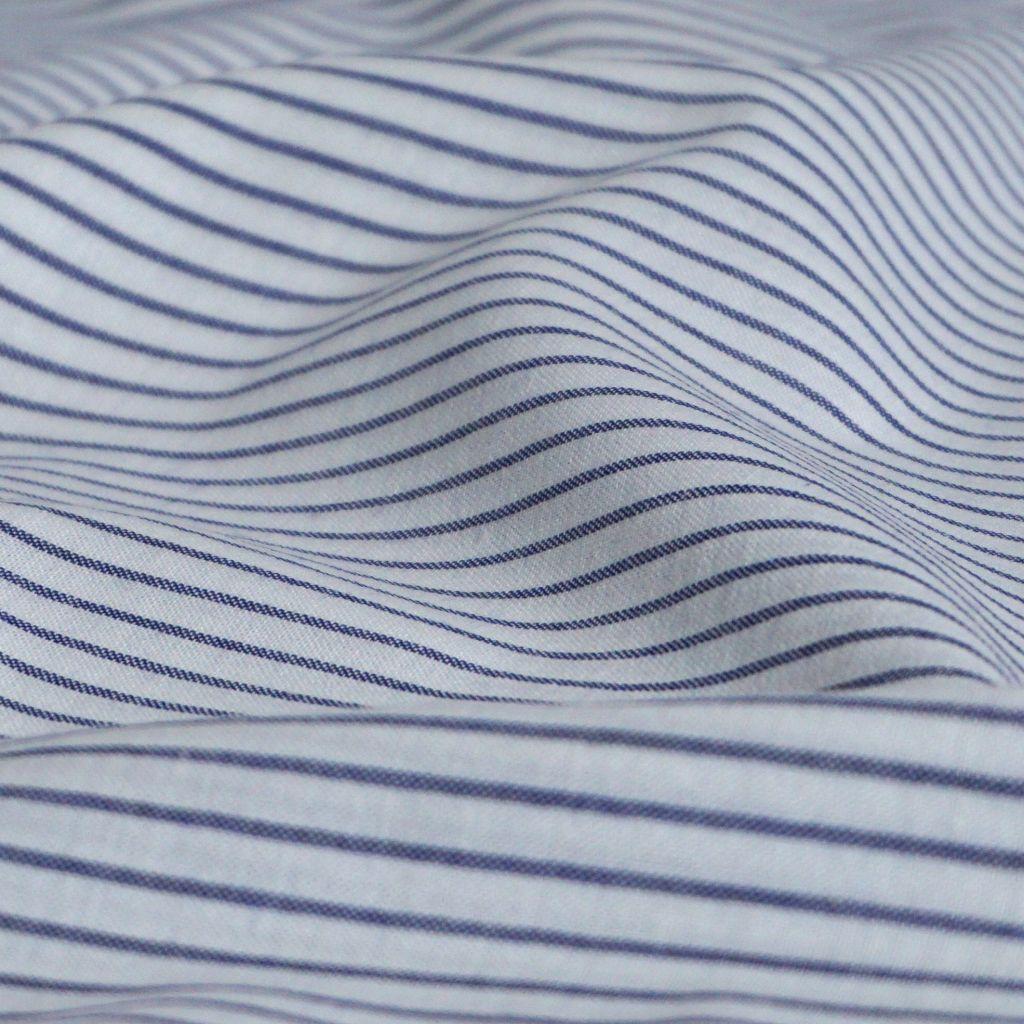 Baumwollstoff Streifen blau weiß